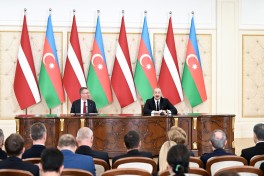 President of Azerbaijan Ilham Aliyev and President of Latvia Edgars Rinkēvičs delivered press statements-UPDATED 