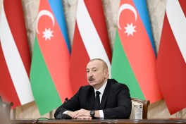 President of Azerbaijan Ilham Aliyev and President of Latvia Edgars Rinkēvičs delivered press statements-UPDATED 