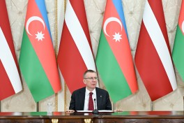 President of Azerbaijan Ilham Aliyev and President of Latvia Edgars Rinkēvičs delivered press statements-UPDATED 