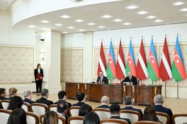 President of Azerbaijan Ilham Aliyev and President of Latvia Edgars Rinkēvičs delivered press statements-UPDATED 
