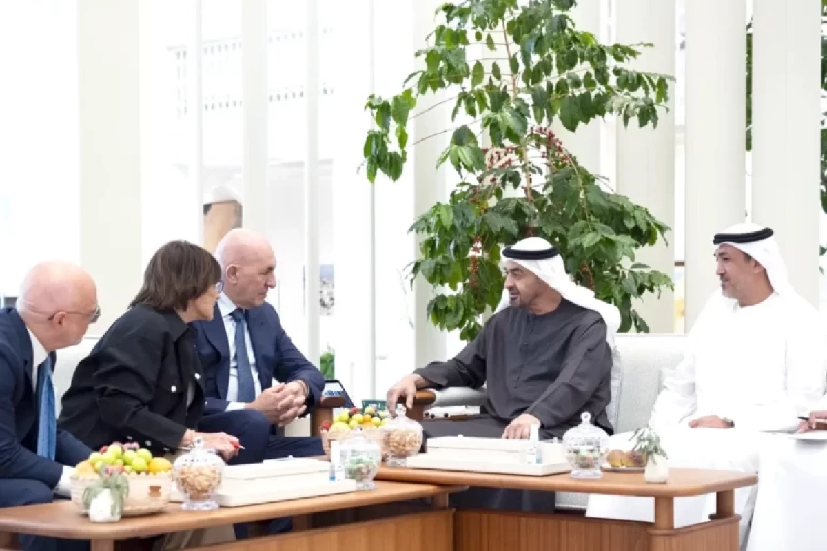 UAE President receives Italian Minister of Defense to discuss defense cooperation and regional stability
