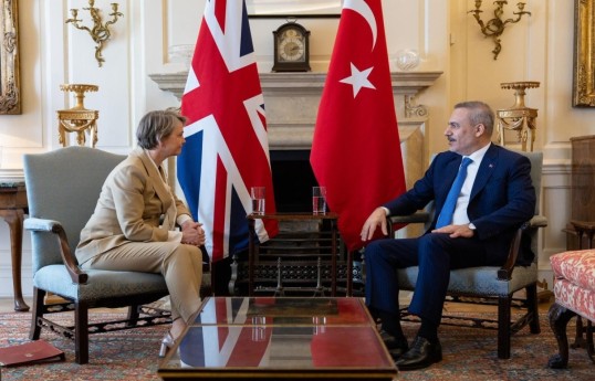 United Kingdom’s Secretary of State for Foreign, Commonwealth and Development Affairs Yvette Cooper, Türkiye’s Foreign Minister Hakan Fidan
