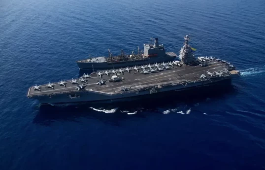 Second aircraft carrier to join US naval blockade against Iran