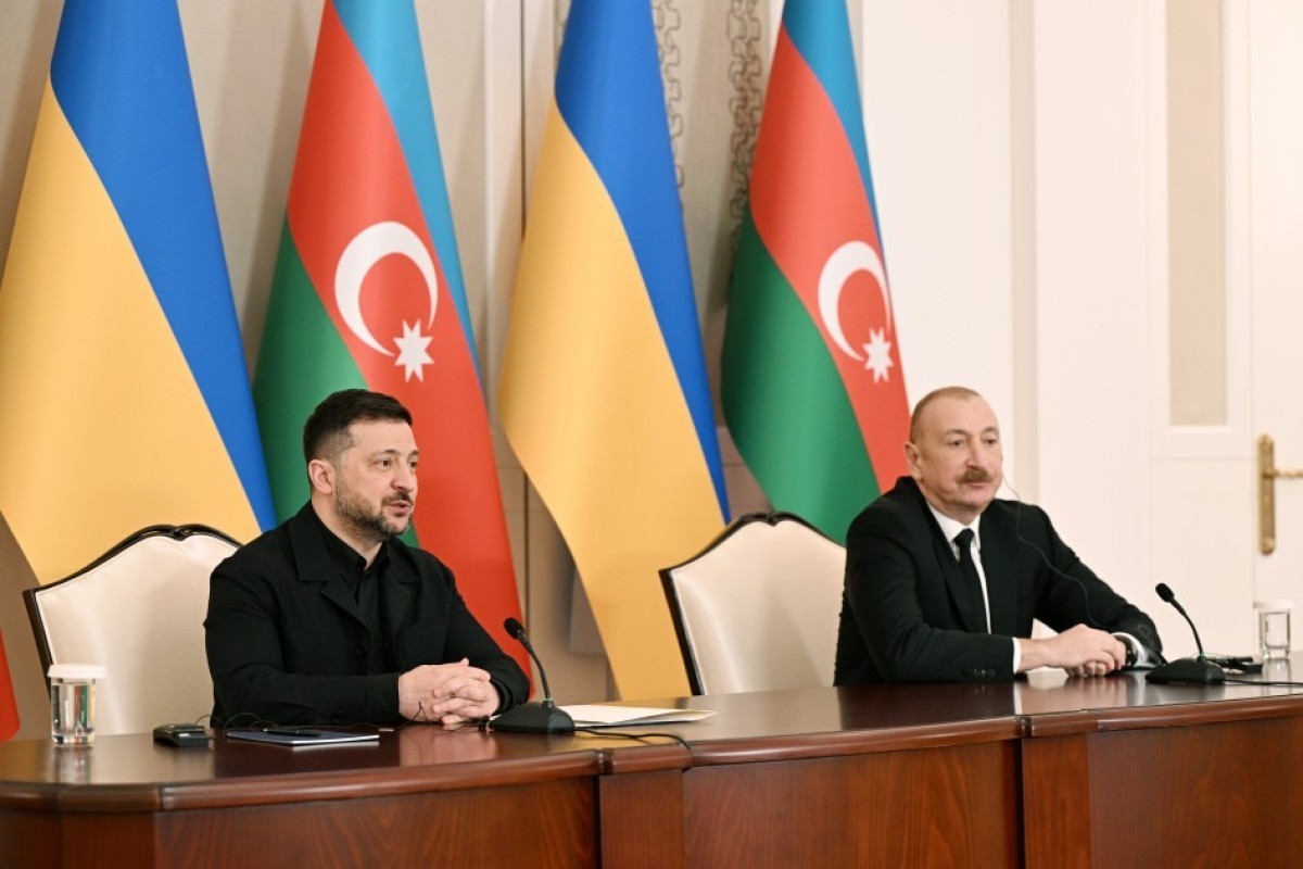 Ukrainian President Volodymyr Zelenskyy, President of the Republic of Azerbaijan Ilham Aliyev