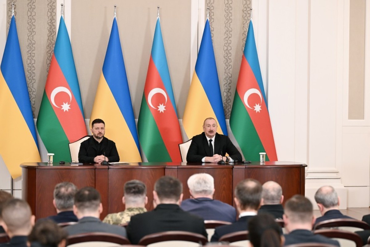 Ukrainian President Volodymyr Zelenskyy, President of the Republic of Azerbaijan Ilham Aliyev