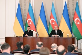 Presidents of Azerbaijan and Ukraine delivered press statements-PHOTO -UPDATED 