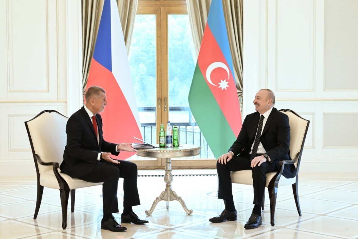 Prime Minister of the Czech Republic Andrej Babiš, and President of the Republic of Azerbaijan Ilham Aliyev