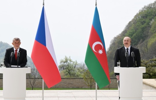 Czech Prime Minister Andrej Babiš, Ilham Aliyev, President of the Republic of Azerbaijan