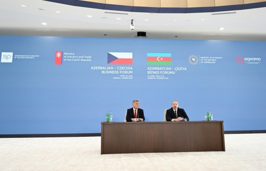 Prime Minister of the Czech Republic Andrej Babiš and President of the Republic of Azerbaijan Ilham