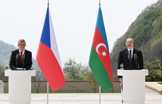 Prime Minister of the Czech Republic Andrej Babiš, Azerbaijani President Ilham Aliyev