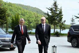 Official luncheon hosted in Gabala on behalf of President Ilham Aliyev in honor of Czech Prime Minister