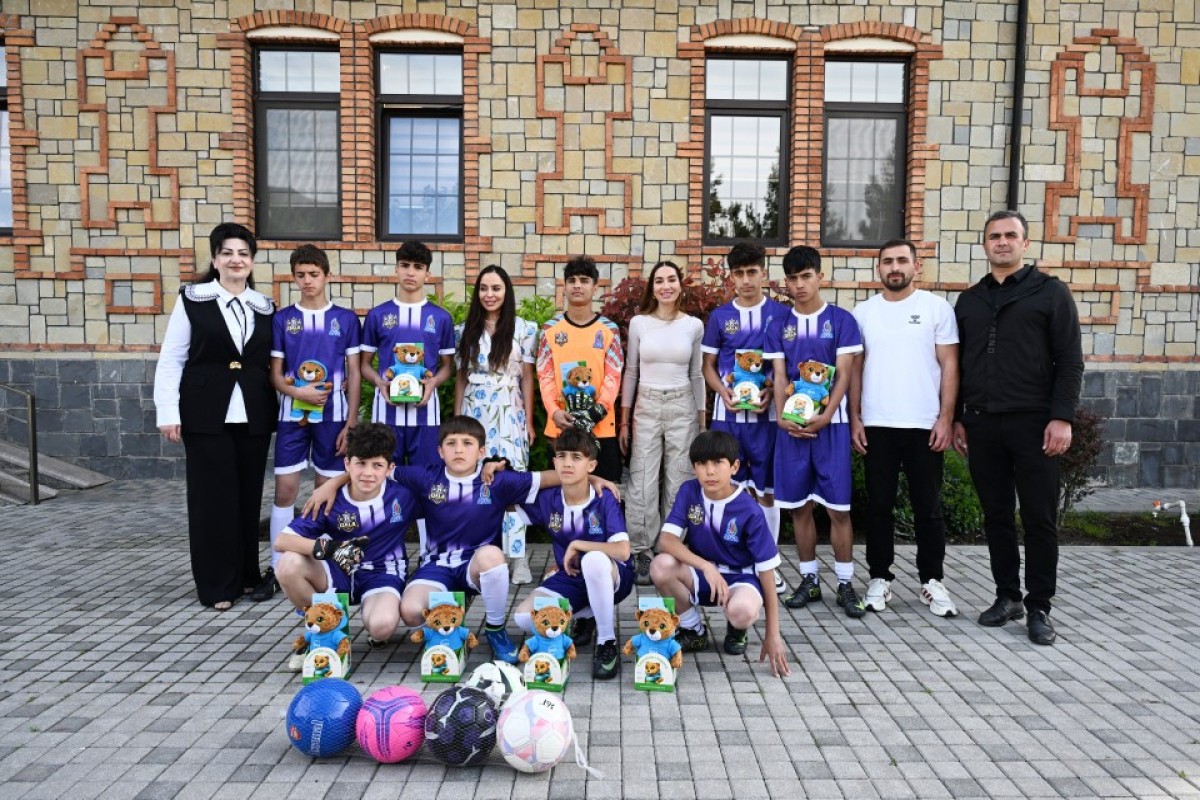 Leyla Aliyeva and Arzu Aliyeva visit Social Service Orphanage in Sheki