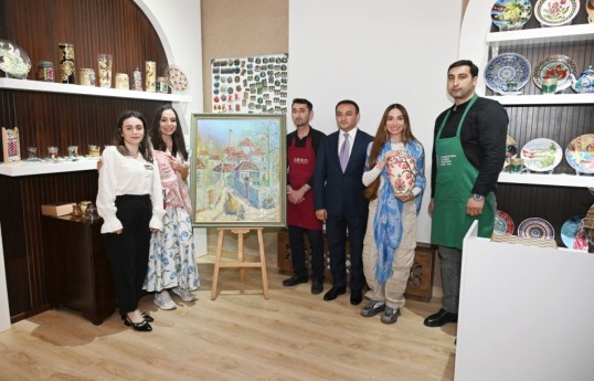 Leyla Aliyeva and Arzu Aliyeva visit “ABAD” Ceramics and Applied Arts Center in Sheki