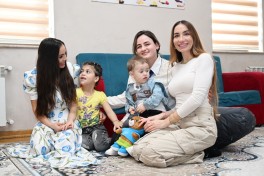 Leyla Aliyeva and Arzu Aliyeva visit Social Service Orphanage in Sheki