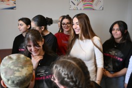 Leyla Aliyeva and Arzu Aliyeva visit Social Service Orphanage in Sheki