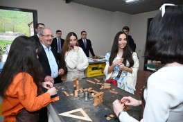 Leyla Aliyeva and Arzu Aliyeva attend opening of historical and architectural monuments after restoration in Sheki city - PHOTO 