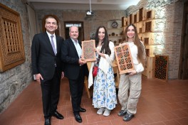 Leyla Aliyeva and Arzu Aliyeva attend opening of historical and architectural monuments after restoration in Sheki city - PHOTO 