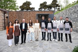 Leyla Aliyeva and Arzu Aliyeva attend opening of historical and architectural monuments after restoration in Sheki city - PHOTO 