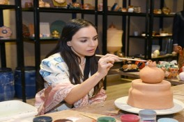 Leyla Aliyeva and Arzu Aliyeva visit “ABAD” Ceramics and Applied Arts Center in Sheki