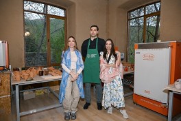 Leyla Aliyeva and Arzu Aliyeva visit “ABAD” Ceramics and Applied Arts Center in Sheki
