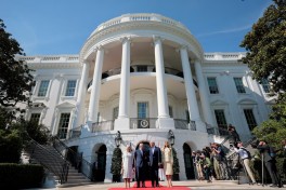 Trump greets King Charles on 'beautiful British day' at White House