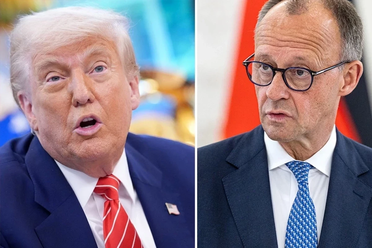 US President Donald Trump, German Chancellor Friedrich Merz