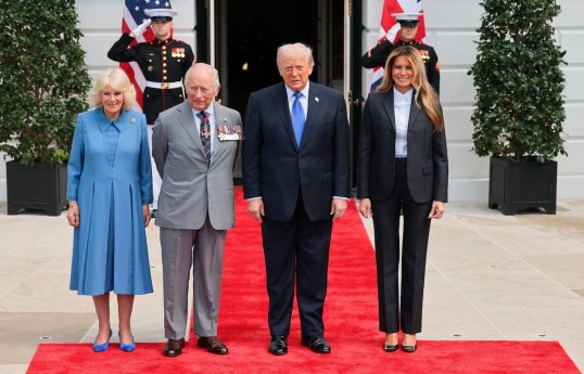 Britain's King Charles bids farewell to Trump as US state visit ends