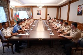 Azerbaijan Minister of Defense meets with Military Attachés