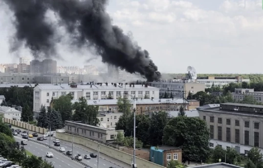 Fire erupts at Russian Space Agency research facility