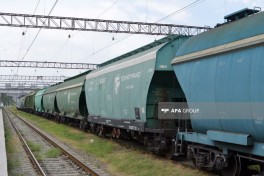 14 wagons of wheat shipped from Russia to Armenia via Azerbaijan - PHOTO 