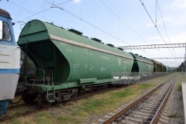 14 wagons of wheat shipped from Russia to Armenia via Azerbaijan - PHOTO 