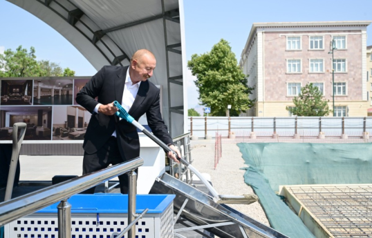 Foundation stone laid for Nakhchivan Hotel Complex