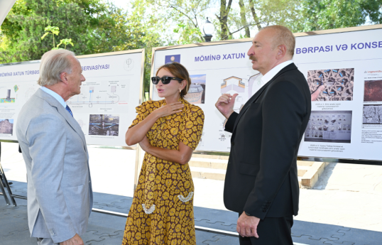 President Ilham Aliyev reviewed restoration efforts at Momine Khatun Mausoleum in Nakhchivan