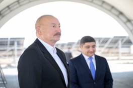 President Ilham Aliyev inspected construction progress of “Shams 1” and “Garbi Ufug” solar power plants in Nakhchivan