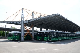 President Ilham Aliyev viewed new electric buses and inspected reconstruction progress of railway infrastructure in Nakhchivan