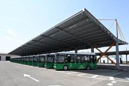 President Ilham Aliyev viewed new electric buses and inspected reconstruction progress of railway infrastructure in Nakhchivan