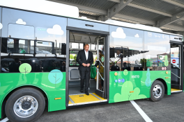 President Ilham Aliyev viewed new electric buses and inspected reconstruction progress of railway infrastructure in Nakhchivan