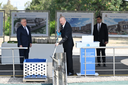 President Ilham Aliyev laid foundation stone for social housing complex in Nakhchivan city