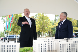 President Ilham Aliyev laid foundation stone for social housing complex in Nakhchivan city