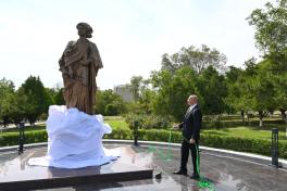 Monument to architect Ajami Nakhchivani unveiled at “Ajami Seyrangahi” recreation complex in Nakhchivan