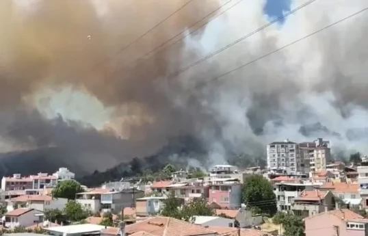 Forest fire in Türkiye approaches residential areas, residents evacuated