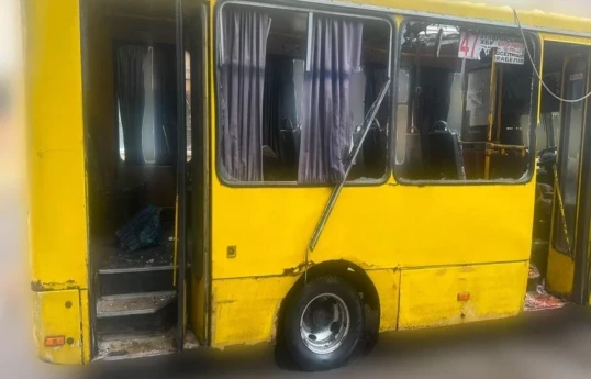 Four killed, five injured in Russian drone attack on bus in Kherson - PHOTO 