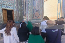 Azerbaijani media representatives visit Shah-i-Zinda complex in Samarkand - PHOTO 