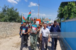 Remains of First Karabakh War martyr Sardar Ismayilov laid to rest in Neftchala - PHOTO 