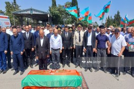 Remains of Vagif Maharramov, missing martyr of First Karabakh War, buried in Neftchala - PHOTO 