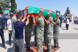 Remains of Vagif Maharramov, missing martyr of First Karabakh War, buried in Neftchala - PHOTO 