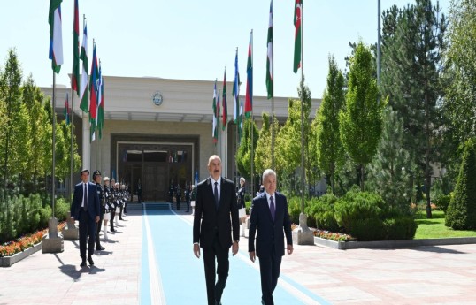 Official welcoming ceremony held for President Ilham Aliyev in Tashkent-PHOTO 