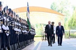 Official welcoming ceremony held for President Ilham Aliyev in Tashkent-PHOTO 