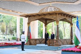 Official welcoming ceremony held for President Ilham Aliyev in Tashkent-PHOTO 