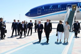 President Ilham Aliyev arrives in Uzbekistan for state visit-VIDEO 